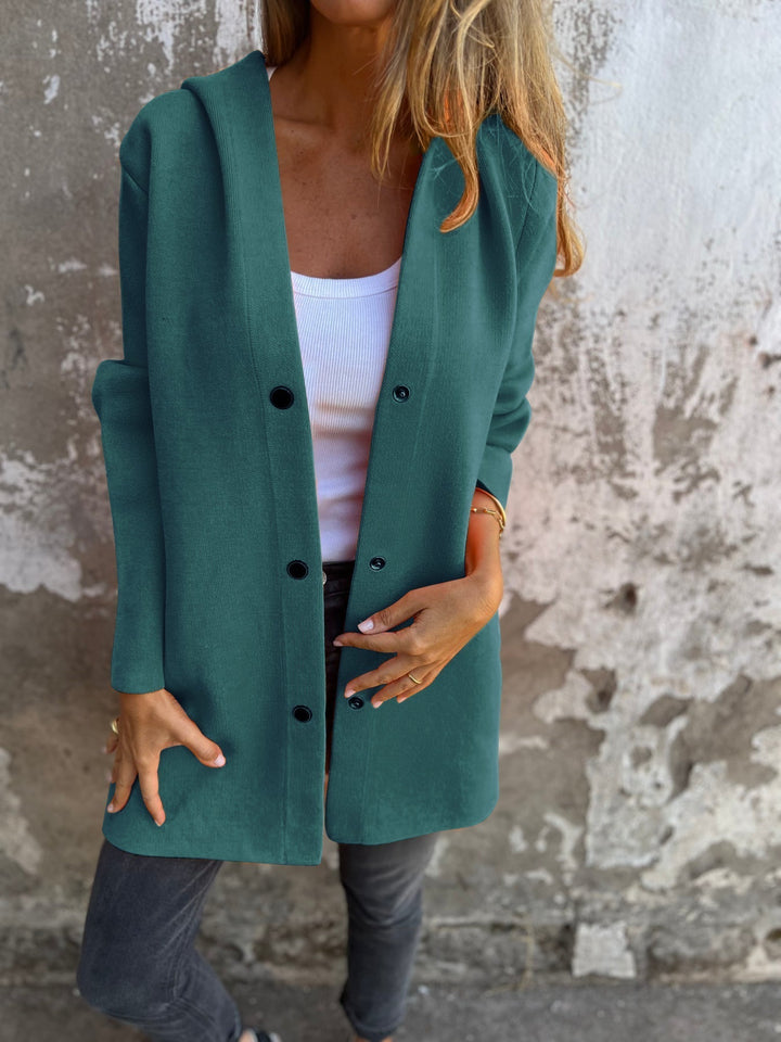 Armanda - Giacca con cappuccio casual a un solo bottone