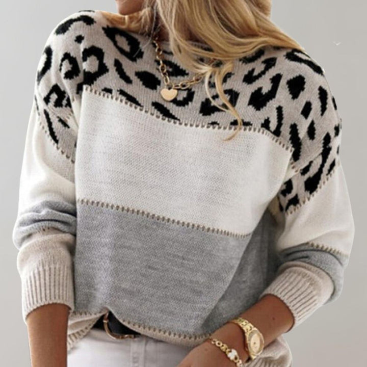 Rosalba - Maglione casual con design leopardato