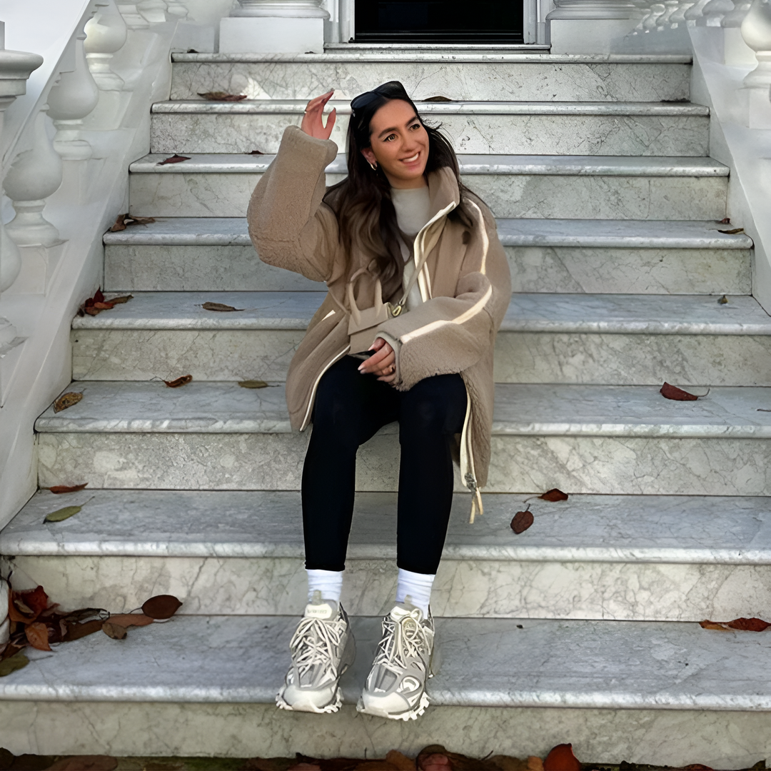 ELENA – Giacca in teddy fleece