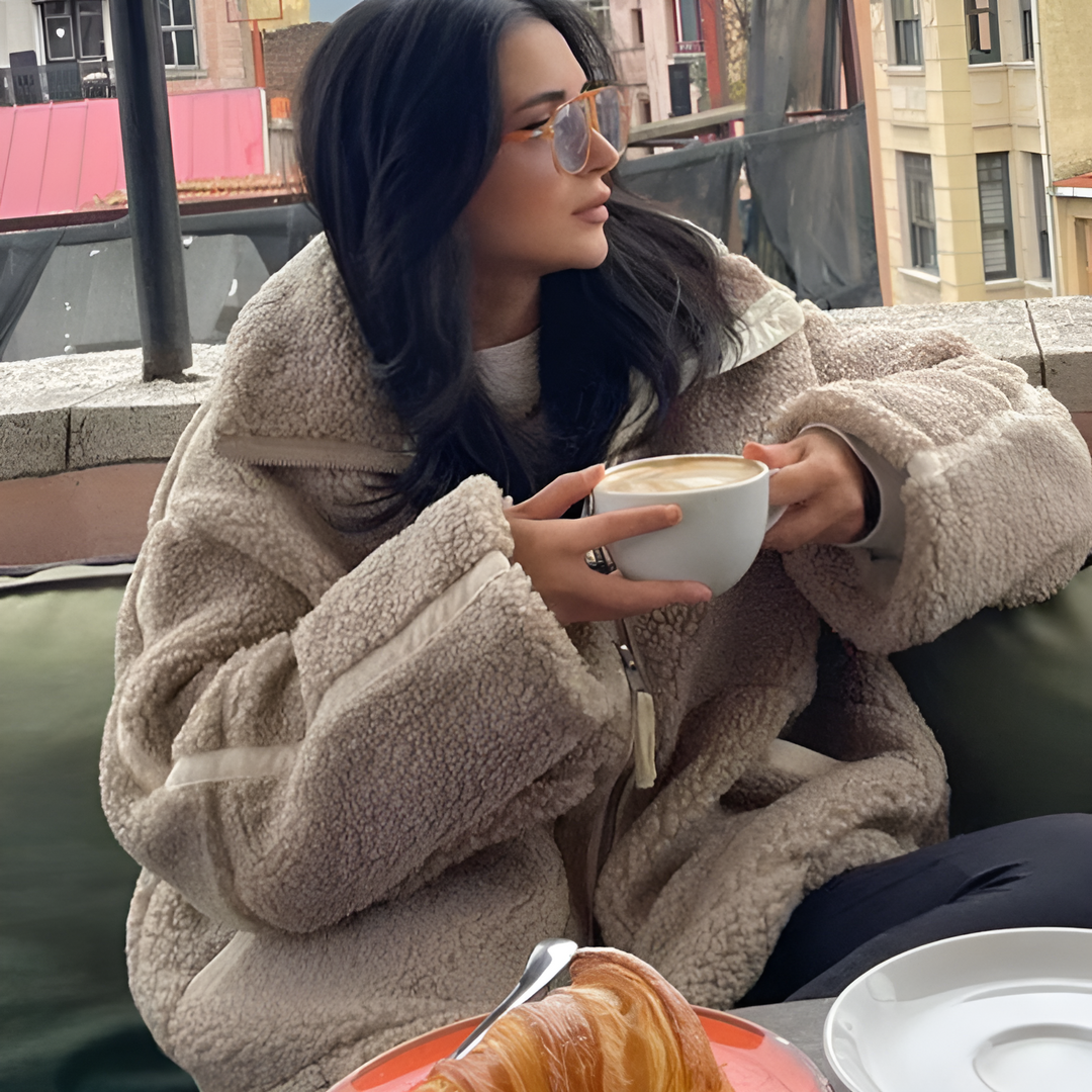ELENA – Giacca in teddy fleece