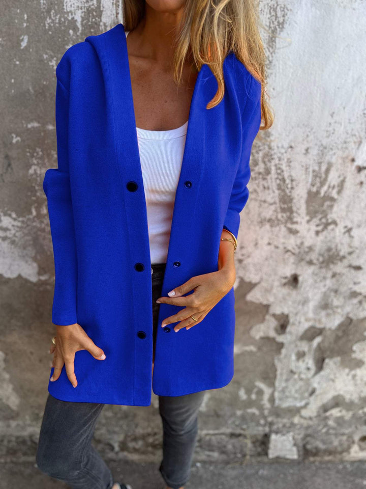 NORAH - Giacca casual monopetto con cappuccio
