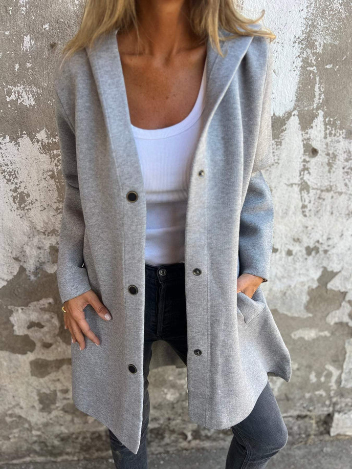 Armanda - Giacca con cappuccio casual a un solo bottone