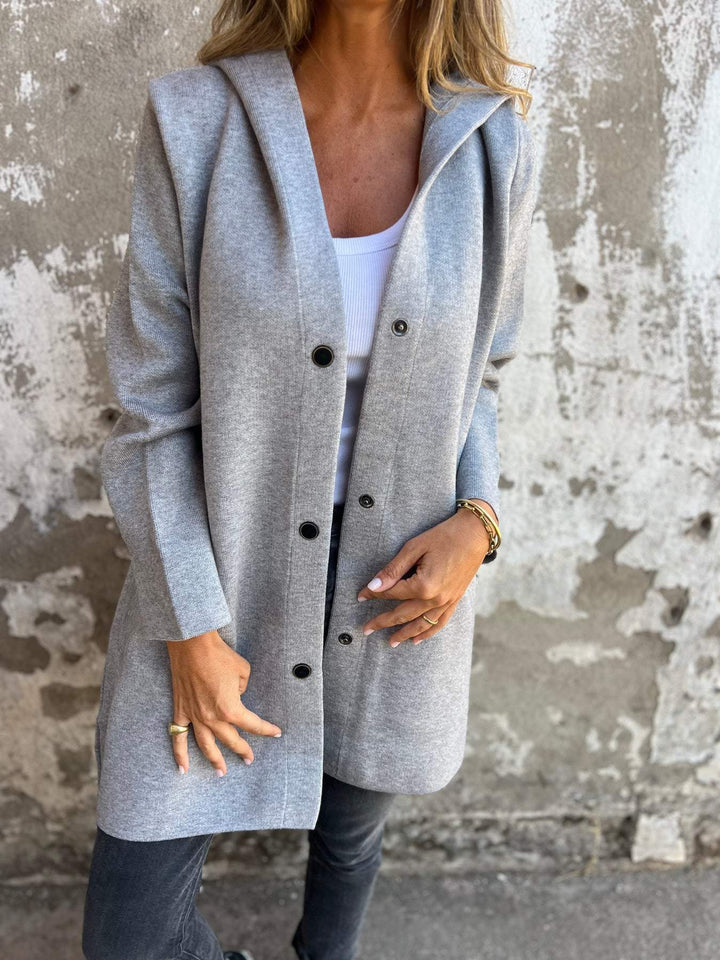 Armanda - Giacca con cappuccio casual a un solo bottone